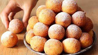 Curd donuts. Recipe for curd balls. Recipe without oven.