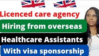 licensed care agency ukgb hiring  from overseas healthcare assistants with visa sponsorshipapply.