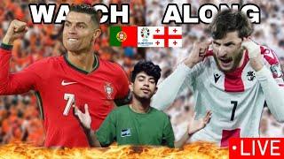 Georgia vs Portugal Euro 2024 Live  EURO 2024  ronaldo  Potugal  Live Reaction and Watch Along