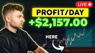 LIVE TRADING CRYPTO - How To Make $2517 In A Day 100x Strategy