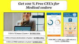 FREE CEUS FOR AAPC MEDICAL CODERS & HOW TO FIND CEUS FOR FREE  EARN FREE CEUS 2022. TIPS