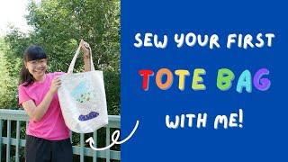 Sew Your First Tote Bag A 1-Hour-Long Tutorial Detailed Instructions + Demo