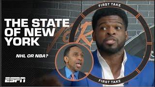 Stephen A. vs. P.K. Subban New York basketball or hockey?  First Take