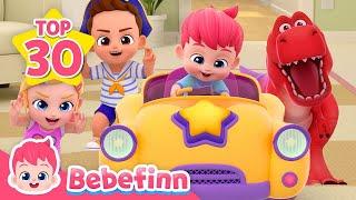 Baby Car and Dino Go AwayㅣBebefinn Song CompilationㅣNursery Rhymes for Kids