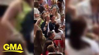 Paul McCartney dances with fans at Eras Tour London show