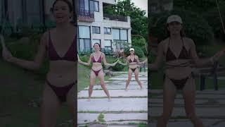 Thong Bikini Jump Roping In Taiwan