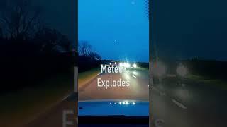 Meteor Explodes 19022024 Sharnford Leicestershire Dash Cam Footage