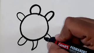 How to draw a Turtle   step by step  Easy Draw