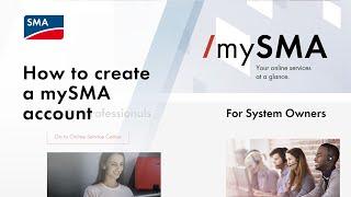 How to create a mySMA account
