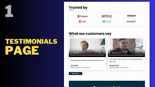 Design A Responsive Testimonials Page Using HTML CSS and JS Part 1