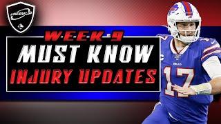 2023 Fantasy Football Week 9 Injury News and Updates Josh Allen Darren Waller  Major QB Changes