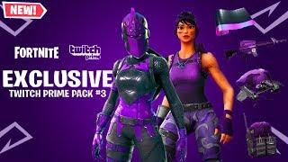 How To Unlock TWITCH PRIME PACK 3 for FREE in Fortnite Battle Royale FREE Twitch Prime Pack 3