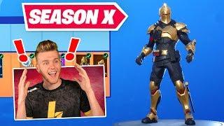 *NEW* SEASON X BATTLEPASS In Fortnite GOLD KNIGHT??