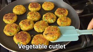 Vegetable cutlet recipe  Easy and quick veg cutlet  Kids lunch box  Tea time snack