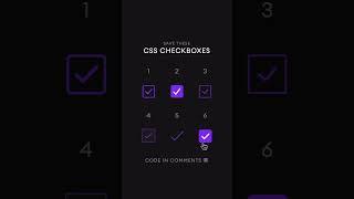 CSS Checkboxes ⁣ #csstutorial