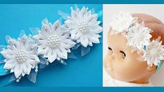 Headband for baby Kanzashi Tutorial  DIY