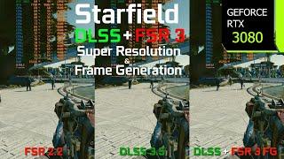 Starfield FSR 3 Frame Generation Mod + DLSS with the RTX 3080 - GraphicsPerformance Comparison