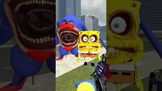 SONIC TAPES or SPONGE BOB TAPES vs HYDRAULIC PRESS in Garrys Mod 