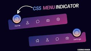 Magic Navigation Menu Indicator using HTML CSS and Javascript  Animated Navigation Menu Bar