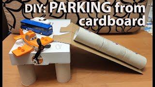 DIY How to make a parking from toilet paper tubes and a cardboard