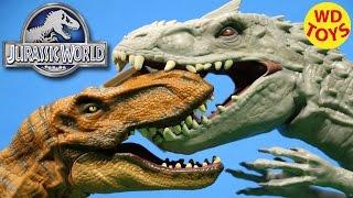 Jurassic World Indominus Rex vs Stomp Strike T-Rex Dino Battles Dinosaurs By WD Toys