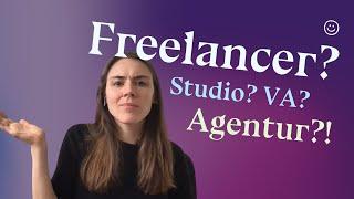 Wie soll ich mich als Webdesigner nennen - Freelancer Studio oder Agentur?