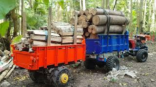 Diy Mini Tractor  diy Tractor transporting forest wood
