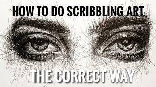 How to do Scribbling Art  Tutorial  The Correct Way