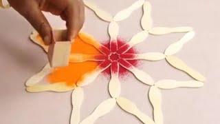 2 simple muggulu  Rangoli Art designs  Beautiful muggulu with3 dotsIt is our tradition to draw