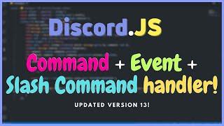 Best and complete discord.js handler? commands events slash commands