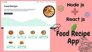 Food Recipe App  MERN stack project  Node js React jsMongoDB  part-6