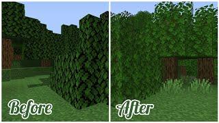 How to Transparent Leaves in Minecraft Java Edition