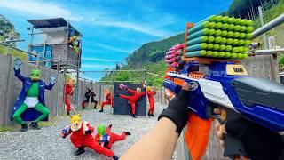 Nerf War  Amusement Park Battle 85 Nerf First Person Shooter