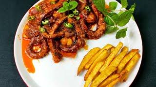 Spicy Octopus Gravy Platter Recipe  অক্টোপাস গ্রেভি রেসিপি  Octopus Gravy  Octopus Recipe Bangla