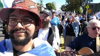Thousands March in Solidarity with Israel in Los Angeles w Rabbi Abraham Cooper Israel Bachar etc