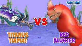 Titanus Tiamat vs Red Bluster The Sea Beast  Titan vs Cartoon S4E2  SPORE