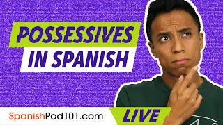 Tonic Form of Possessives in Spanish mío mía tuyo tuya  Grammar for Beginners