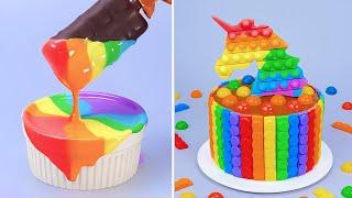 My Favorite Raninbow Chocolate Cake Ideas  Most Satisfying Fondant Cake Video  Satisfying Cake