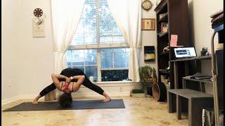 Poses for hamstring stretches.  Parsvottanasana Prasarita Padottanasana by Mitra