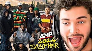 Adin Ross Reacts To AMP FRESHMAN CYPHER 2024