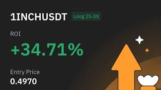 Trading with Trendline Breakout Strategy Live Trade 1INCHUSDT #Bybit #crypto