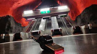 Flying My Onewheel to Sweden 2 - Exploring Stockholm Underground