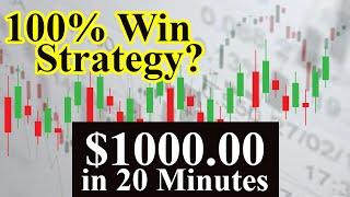 $1000 with Accurate Binary Options Trading Strategy  100% Win Rate  LIVE RESULTS