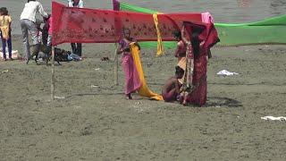 Ganga snan in Holy Ganga river Bithoor Kanpur UP