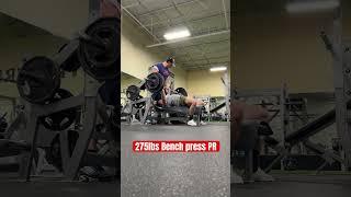 CRAZY 275lbs Bench Press PR  #gym #fitness #motivation #bench