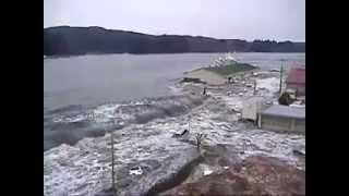 Tsunami at Kesennuma port Iwate Prefecture view 1