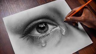 HOW TO SHADE REALISTIC EYE WITH TEARS  SHADE HYPER REALISTIC EYE