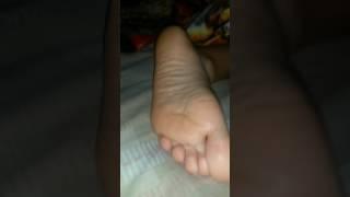 My foot licked first thing in the morning