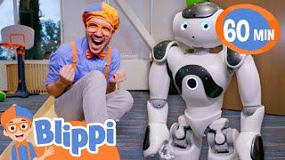 Blippi Plays and Learns With A Robot  Educational Video for Kids