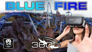WOW BLUE FIRE 360°  Europa Park VR Roller Coaster on-ride POV montagnes russes  VR360 #Oculus